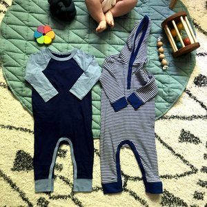 Set of NWT Primary rompers 6-12M